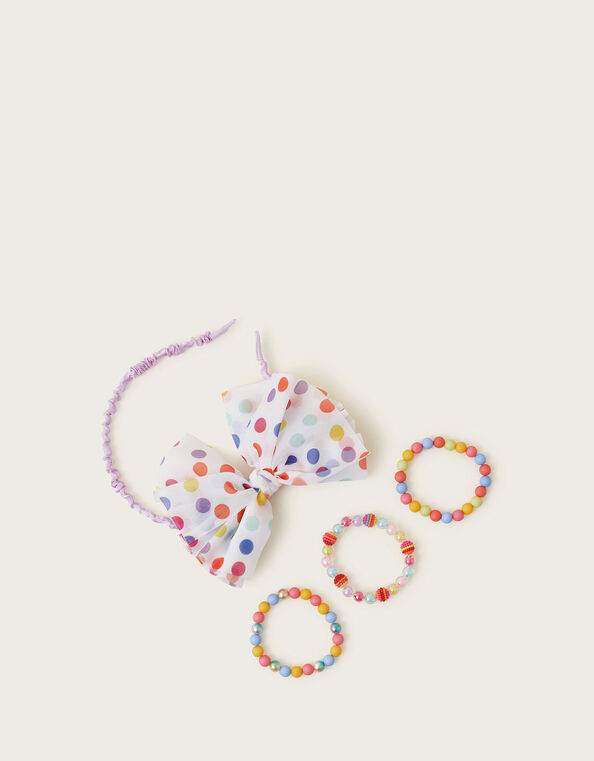 Polka Dot Headband and Bracelets, , large