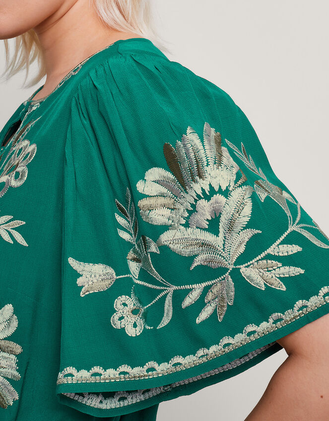 Adina Embroidered Blouse, Green (GREEN), large