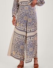 One Hundred Stars Mehndi Print Trousers, Blue (BLUE), large