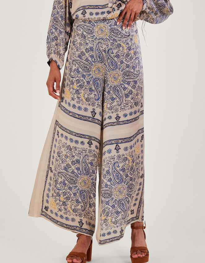 One Hundred Stars Mehndi Print Trousers, Blue (BLUE), large