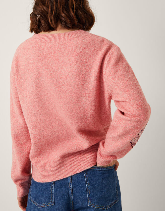 Abi Floral Appliqué Jumper, Pink (PINK), large
