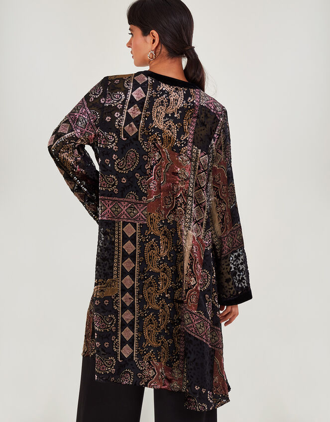 Dahlia Velvet Kimono, Black (BLACK), large
