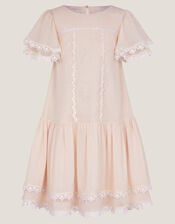 Antonia Drop Waist Flower Dress, Pink (PINK), large