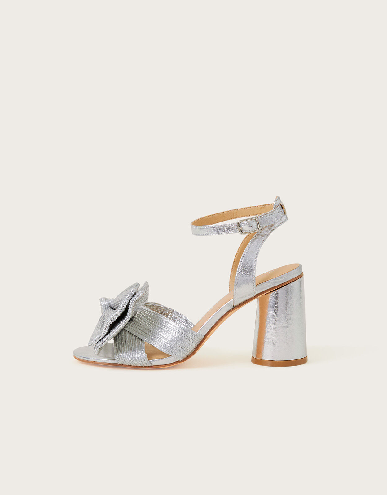Silver clearance bow sandals