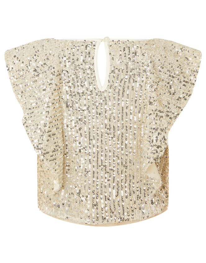 Sequin Top and Culottes Set, Natural (CHAMPAGNE), large