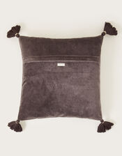Embroidered Tassel Cushion, , large