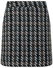 Tabby Tweed A-Line Mini Skirt, Black (BLACK), large
