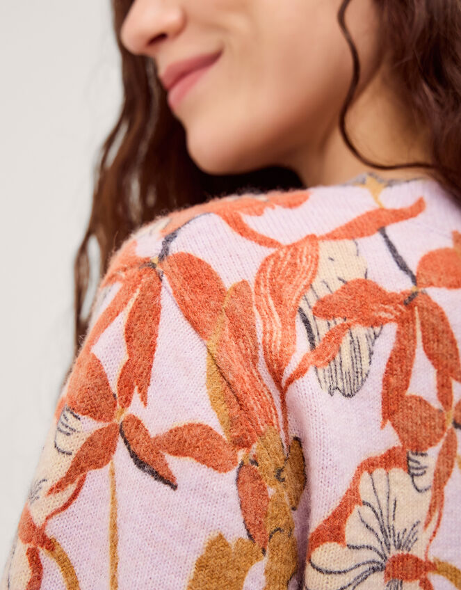 Isabella Floral Print Cardigan Pink