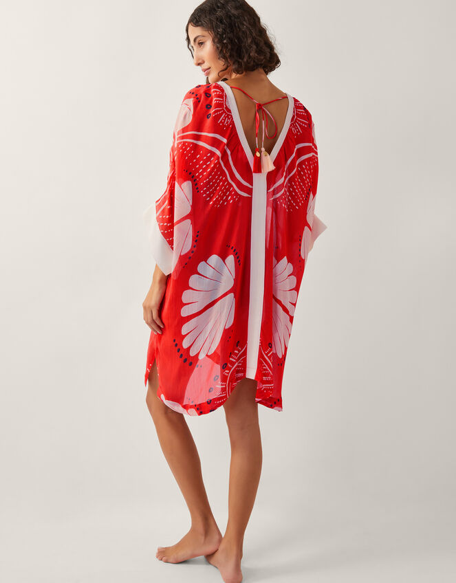 Nara Shell Print Mini Kaftan, Orange (RUST), large