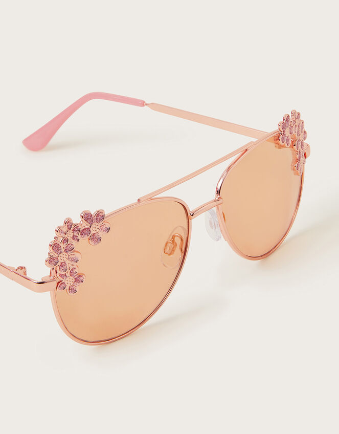 Floral Aviator Sunglasses, , large
