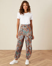 Tie Print Hareem Trousers, Blue (BLUE), large
