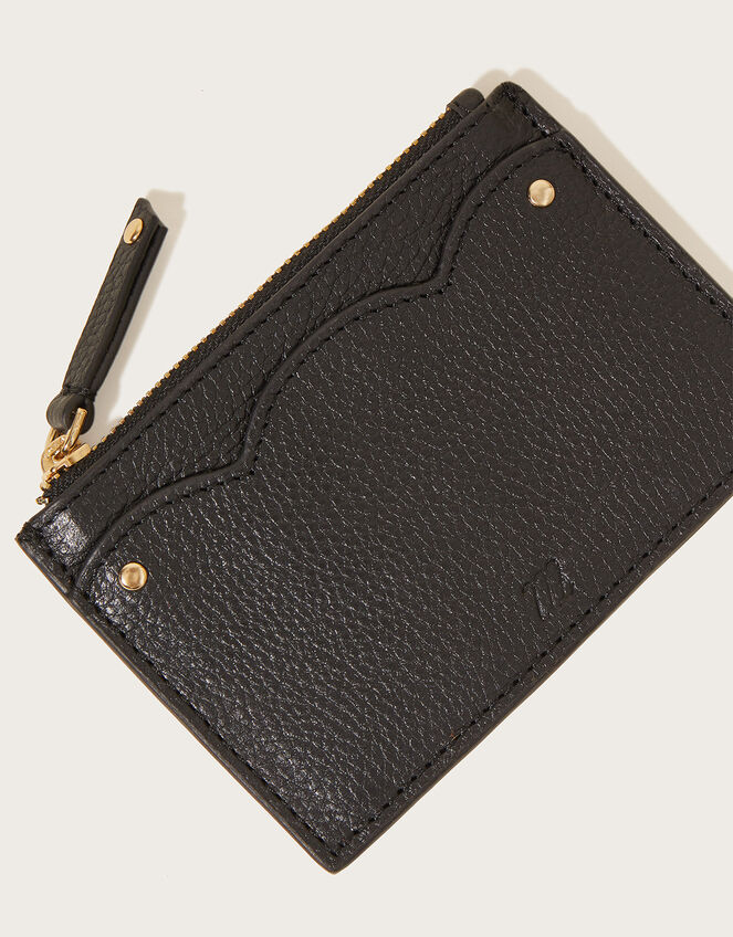 louis vuitton zip card holder black leather