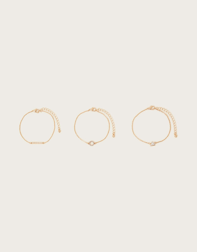 Embellished Bracelets Set of Three, , large