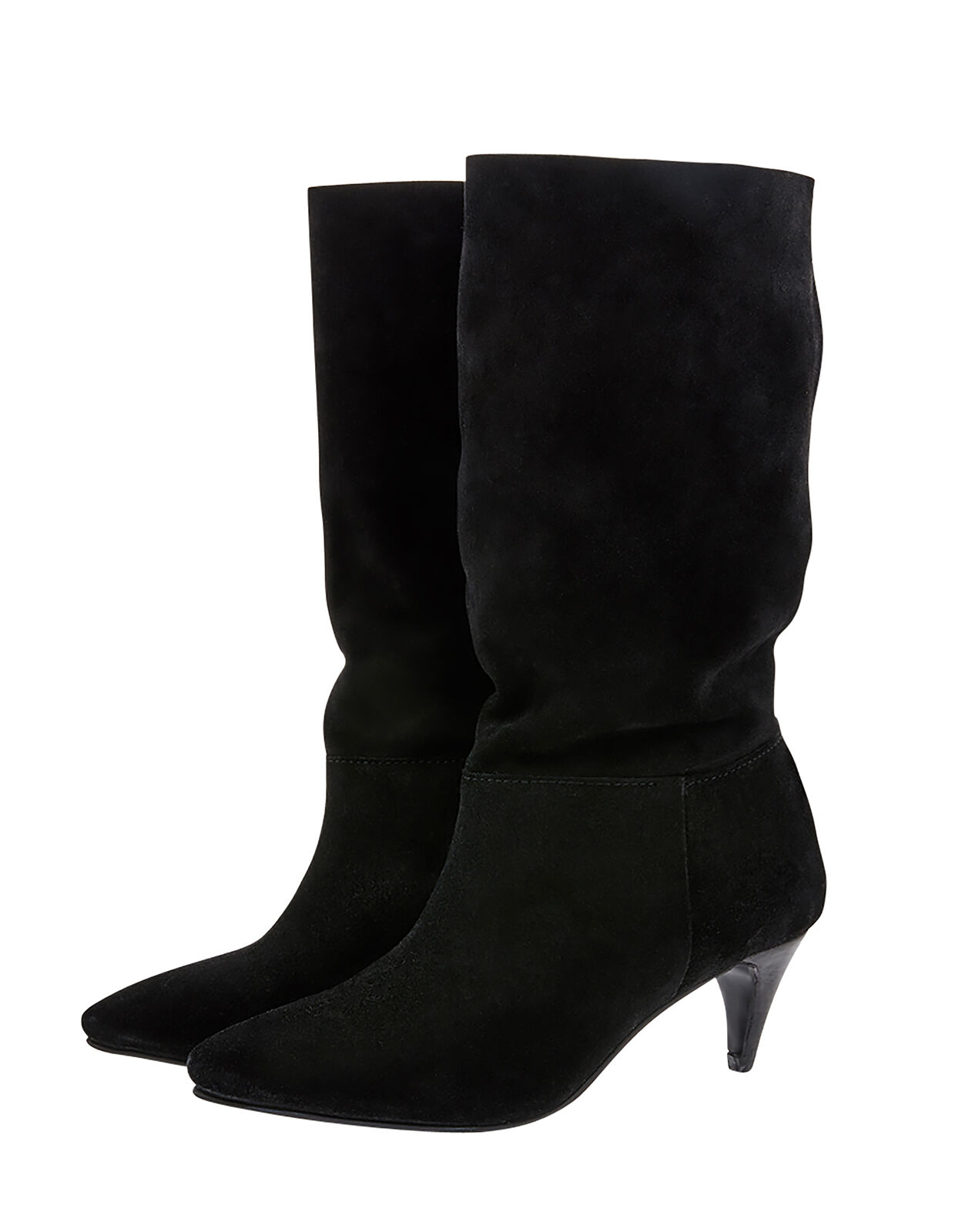 Black suede slouch boots uk 2025
