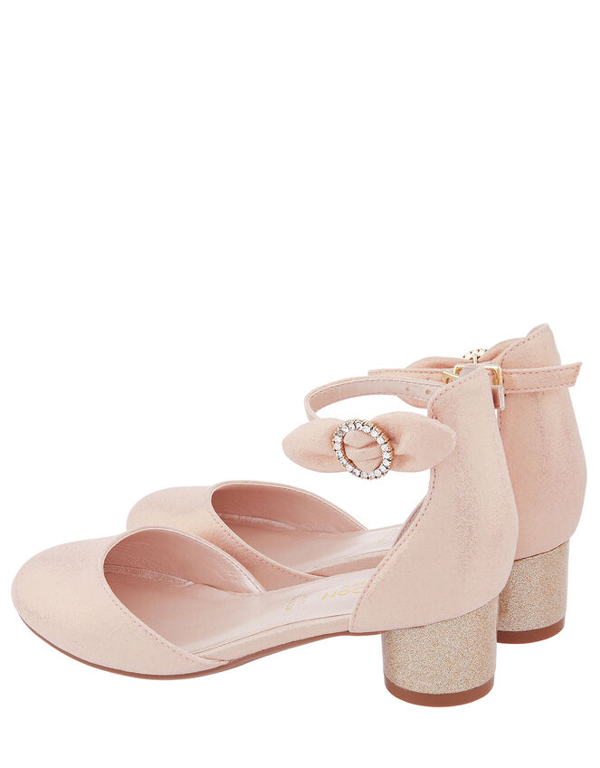 Florence Diamante Bow Two-Part Shoe, Pink (PALE PINK), large