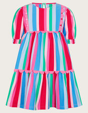 Stripe Scallop Jersey Dress, Multi (MULTI), large