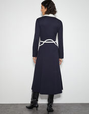 Jay Jersey Collar Midi Dress, Blue (NAVY), large