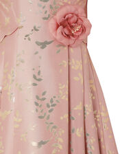 Sadie Metallic Jacquard Dress, Pink (PINK), large