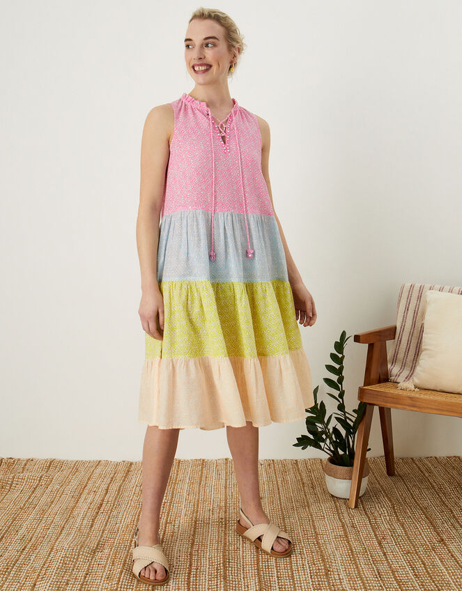 Cali Tiered Short Dress, Pink (PINK), large
