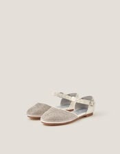Diamant&eacute; Closed Toe Flats, Silver (SILVER), large