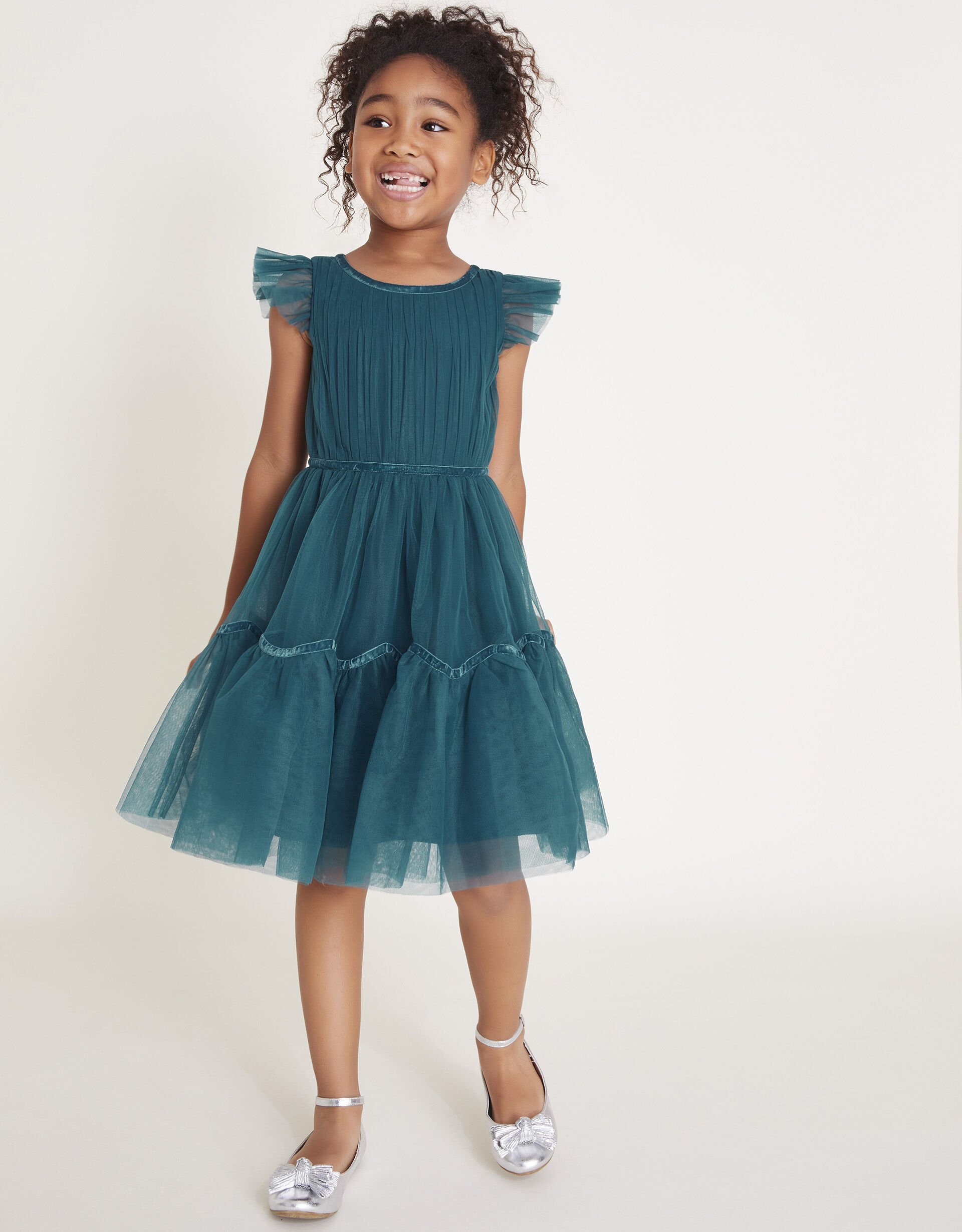 Green girls dress shop