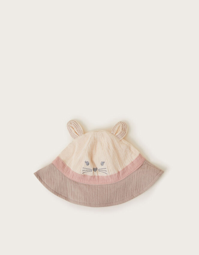 Baby Bunny Cotton Bucket Hat, Pink (PINK), large