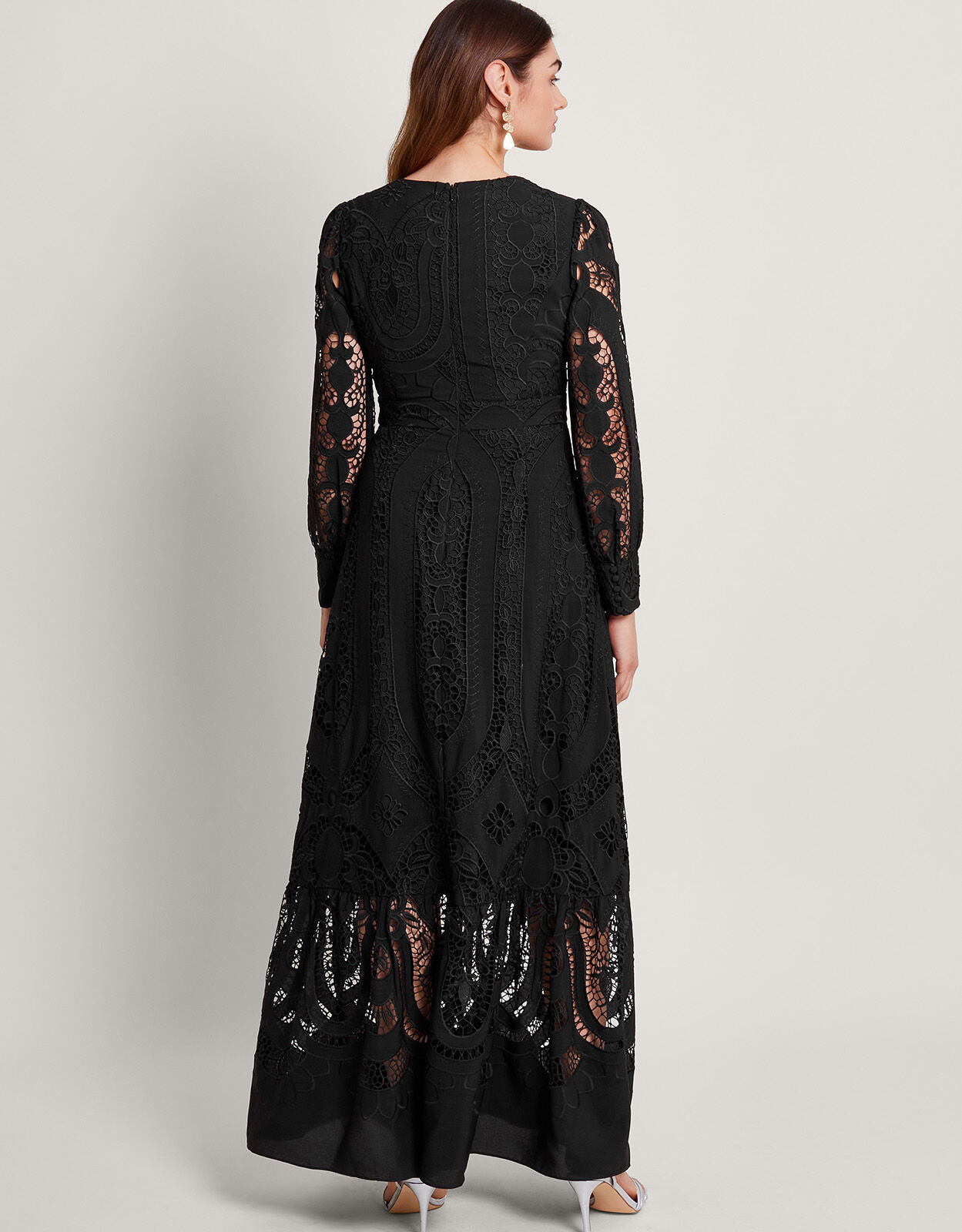 Harlow Lace Maxi Dress Black