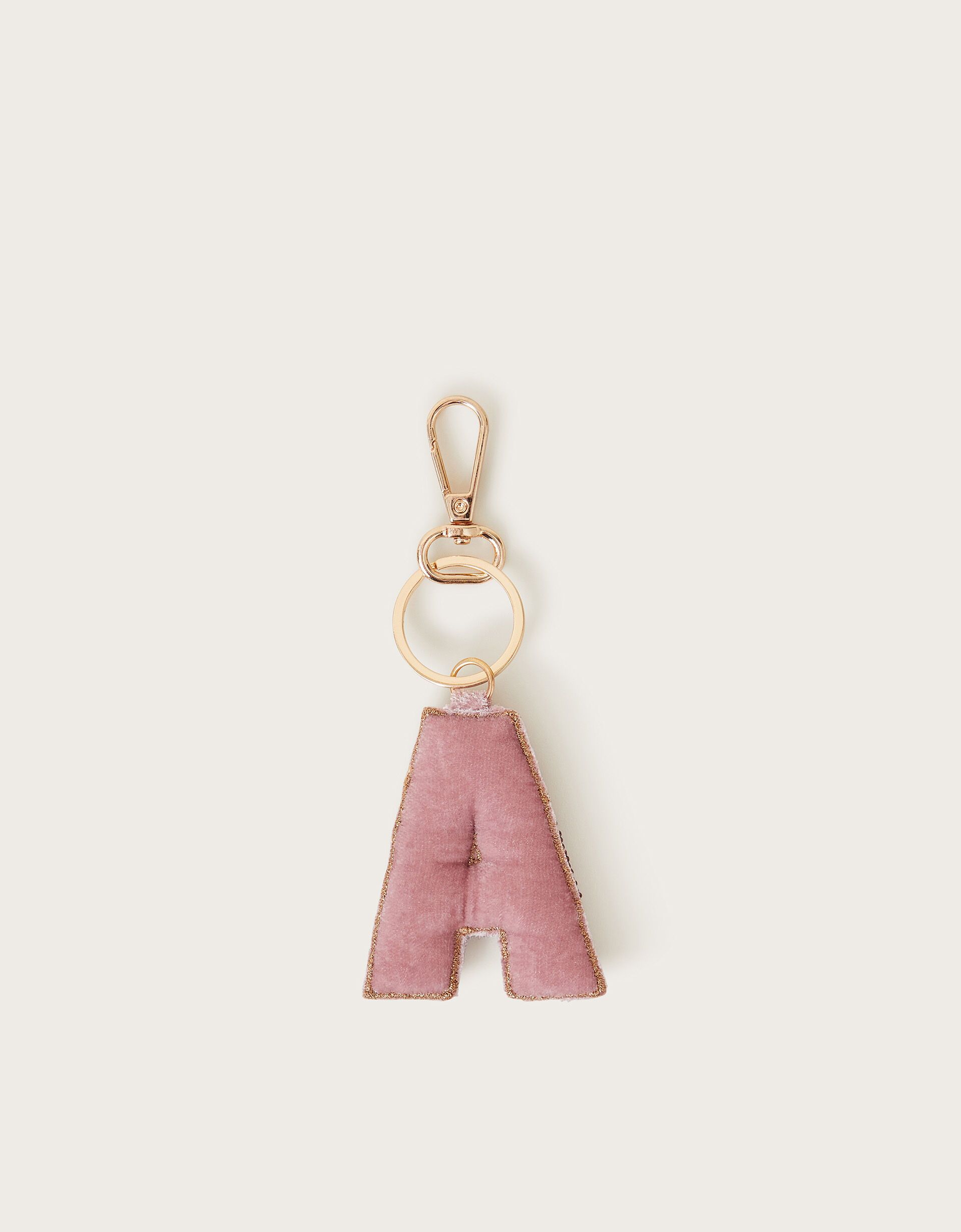 Rose gold initial keyring top