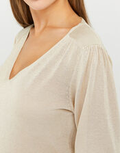Sara Lightweight Knit Jumper, Gold (GOLD), large