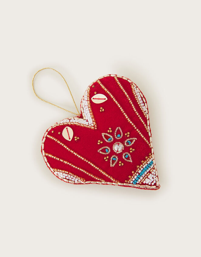 Embellished Heart Hanging Decoration, , large