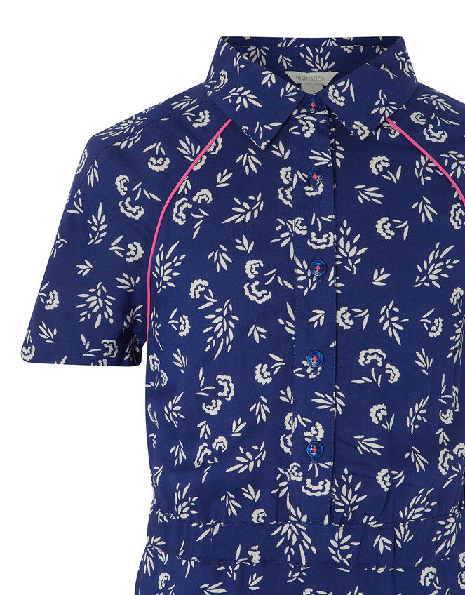 Phoebe Ditsy Floral Jumpsuit, Blue (NAVY), large