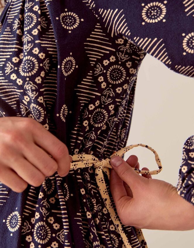 East Celine Print Maxi Dress, Blue (NAVY), large