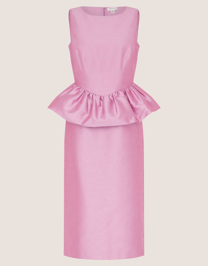 Dahlia Peplum Midi Dress, Purple (LILAC), large