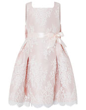 Valeria Lace Occasion Dress, Orange (PEACH), large