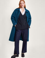 Billie Button Side Tabard, Blue (NAVY), large