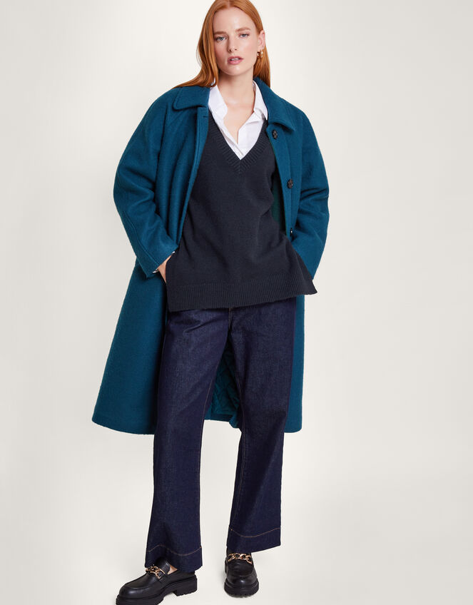 Billie Button Side Tabard, Blue (NAVY), large