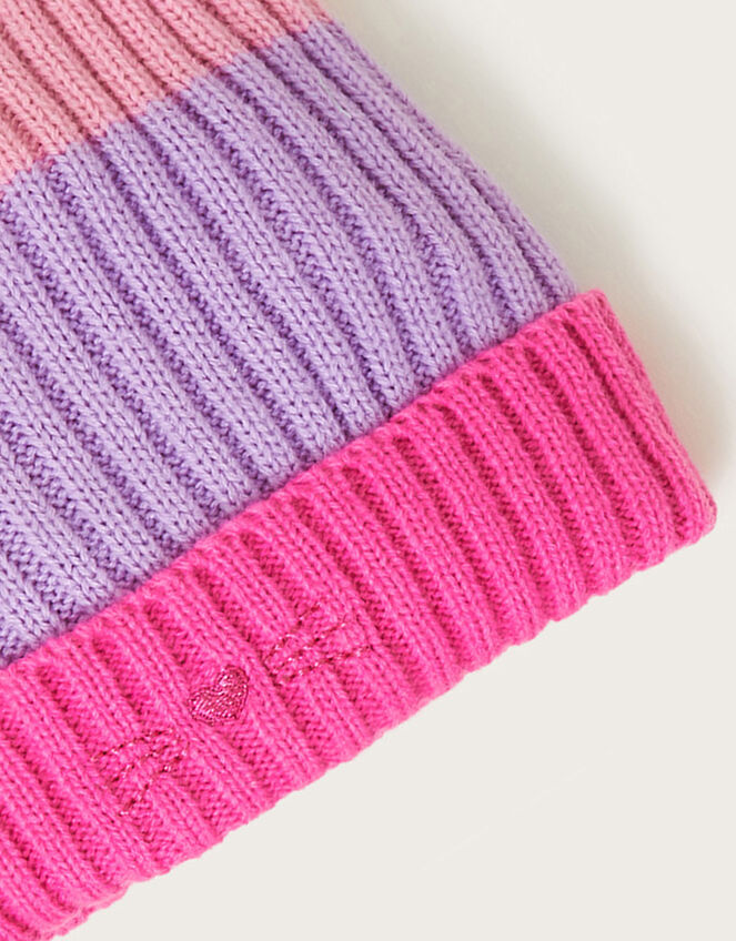 Stripe Cat Beanie Hat and Snood Set, Multi (MULTI), large