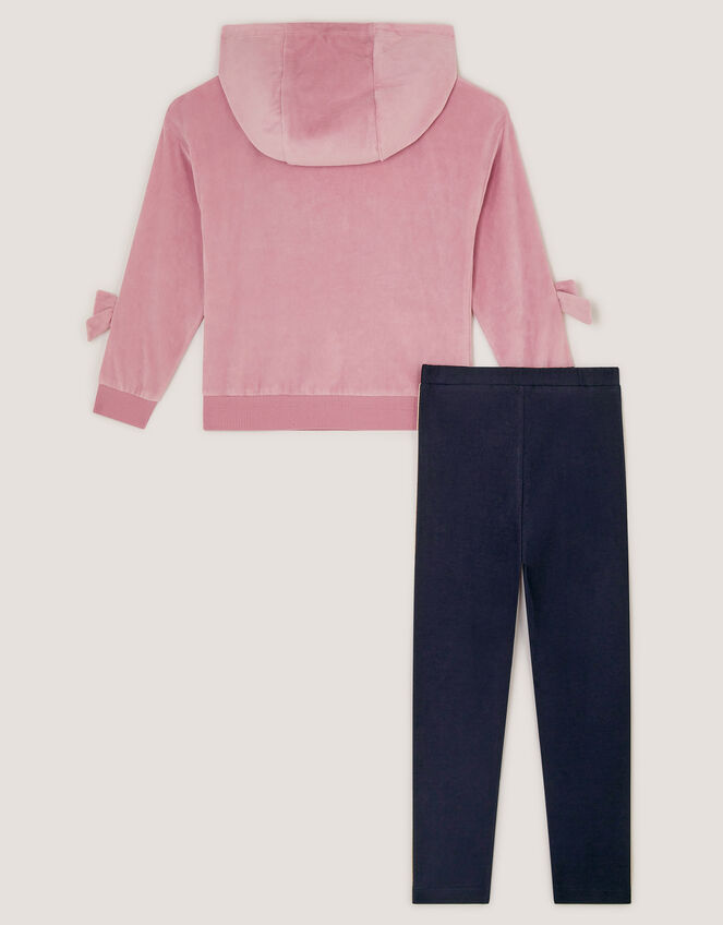 Sequin Butterfly Hoodie & Leggings Set, Pink (PINK), large