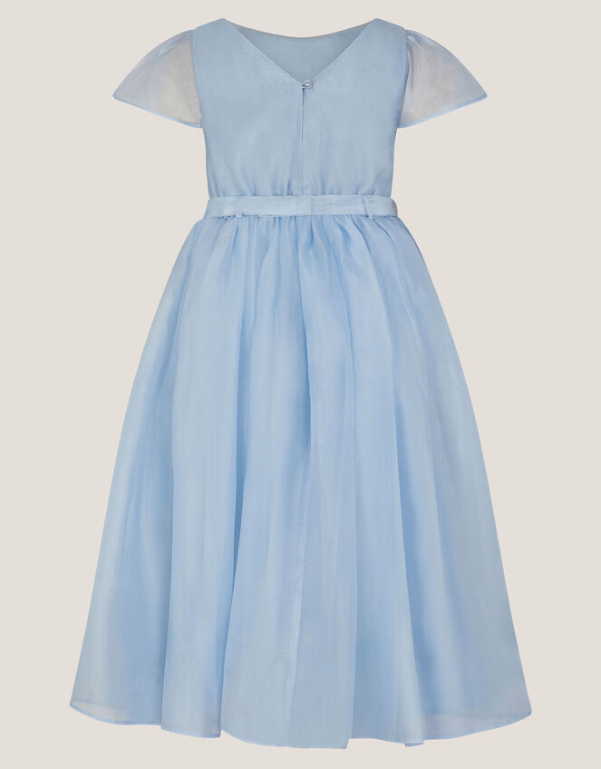 Dani Beaded Belt Party Dress, Blue (BLUE), large