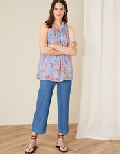 Floral Print Cami Top, Purple (LILAC), large