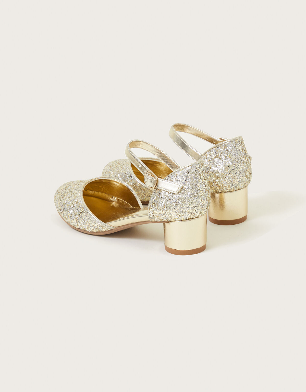 ASOS Womens Gold Glitter heel UK Size 5 Brown