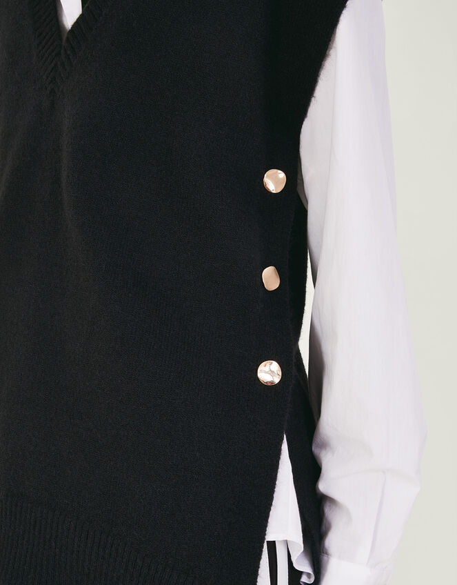 Billie Button Side Tabard, Black (BLACK), large