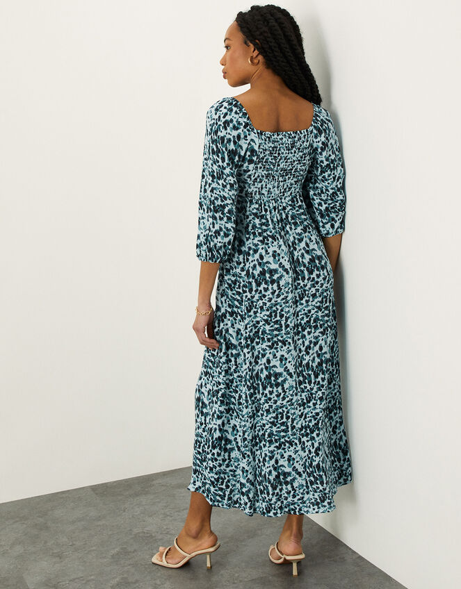 Sonia Animal Sweetheart Midi Dress Blue