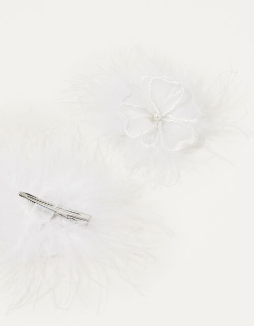 Fluffy Lace Flower Hair Clip Twinset, , large