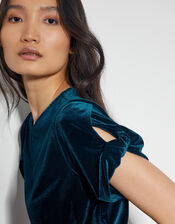 Viv Velvet T-Shirt , Teal (TEAL), large
