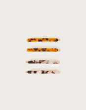 Tortoiseshell Hair Slides 4 Pack, , large