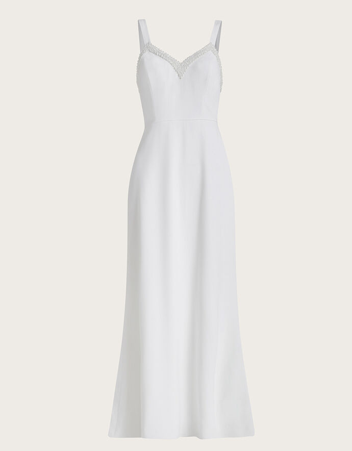Kate Pearl Trim Bridal Maxi Dress Ivory | Wedding Dresses | Monsoon UK.