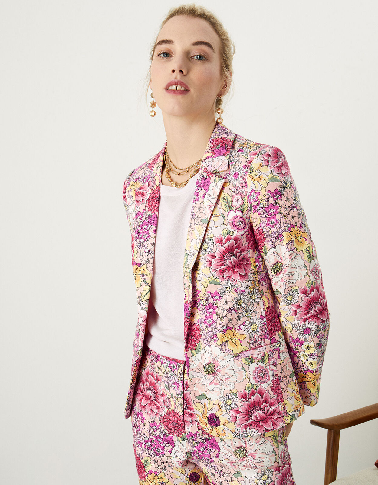Wren Floral Print Jacket Pink