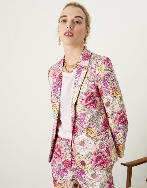 Wren Floral Print Jacket, Pink (PINK), large