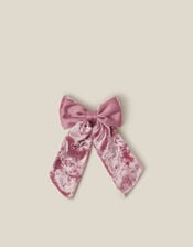 Velvet Mix Bow Hair Clip, , large